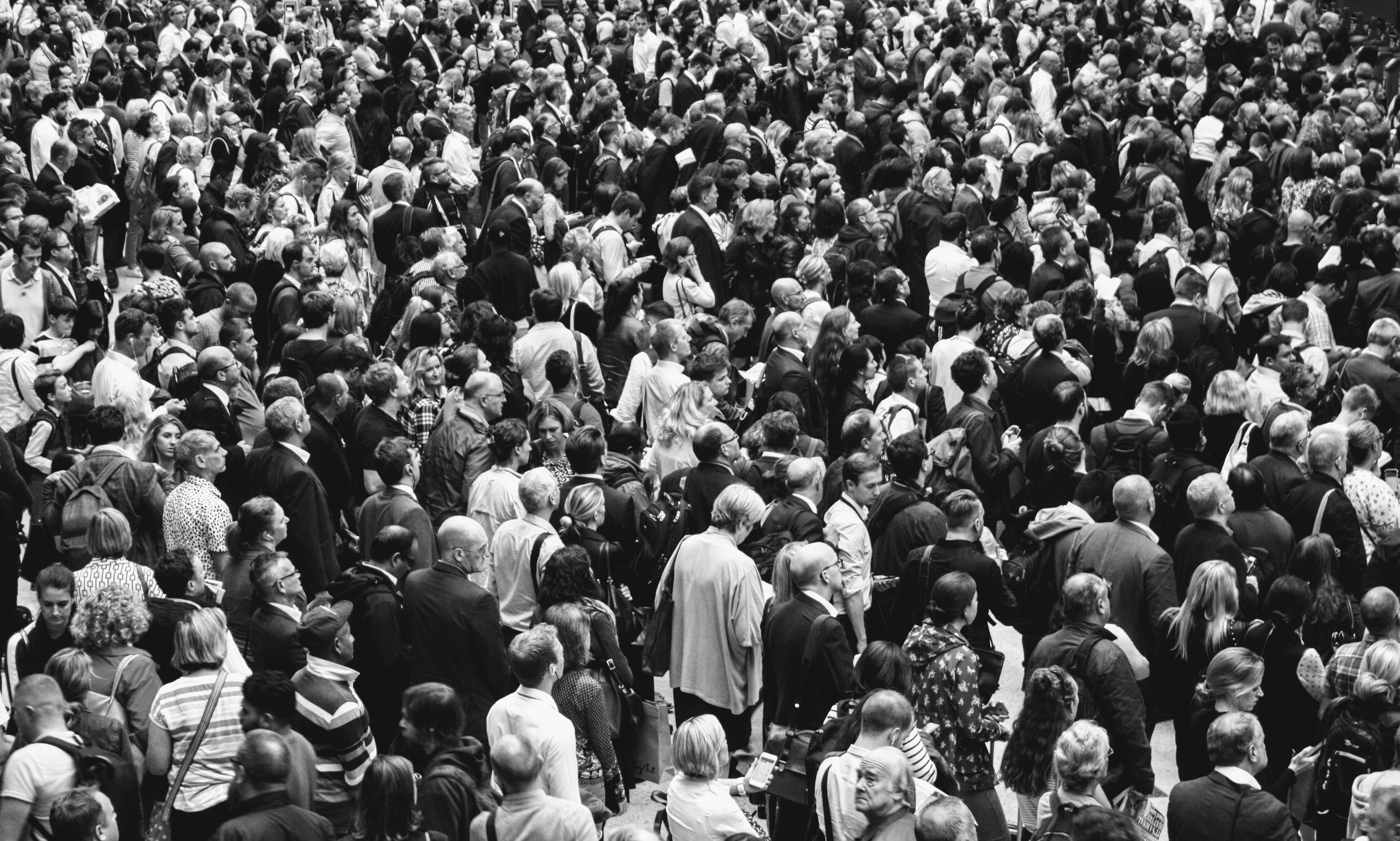 A dense crowd of people — finding the right cohort in an unorganized list feels just like this.